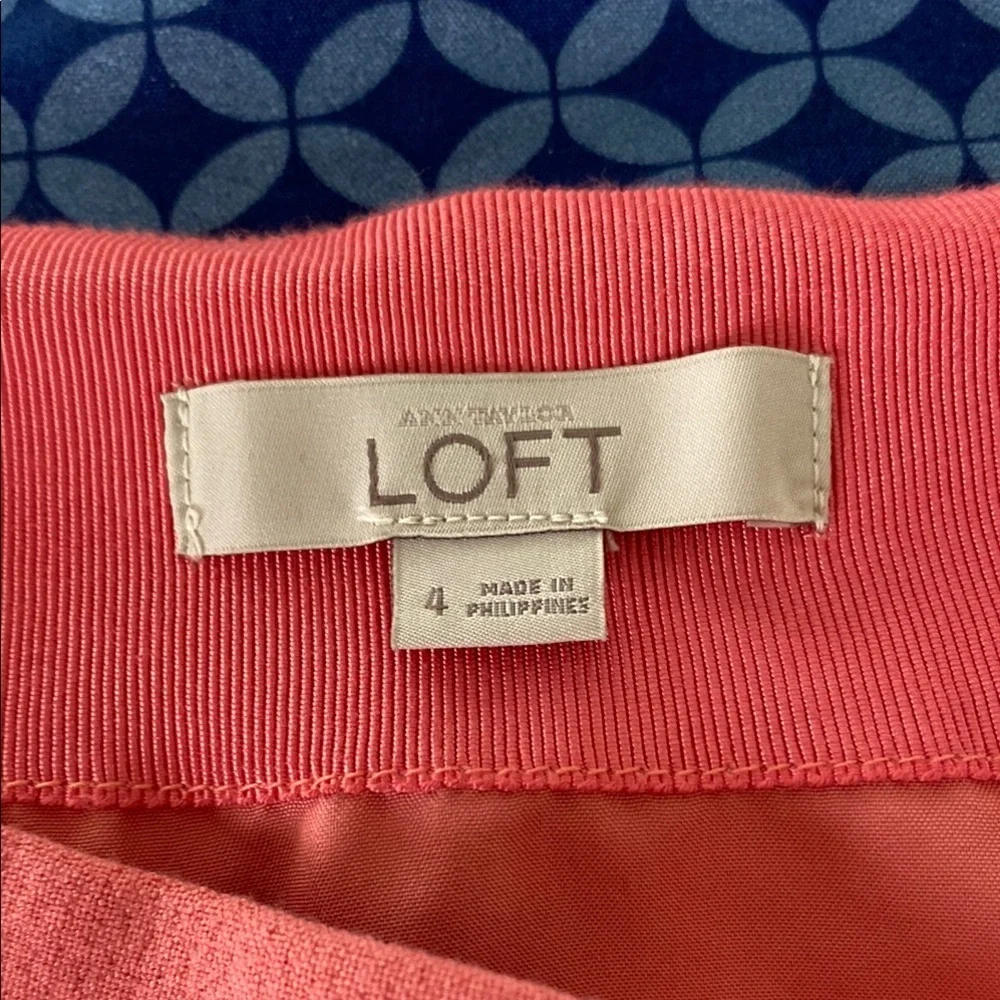 LOFT Pink Embellished A-Line Mini Skirt Resort Wear